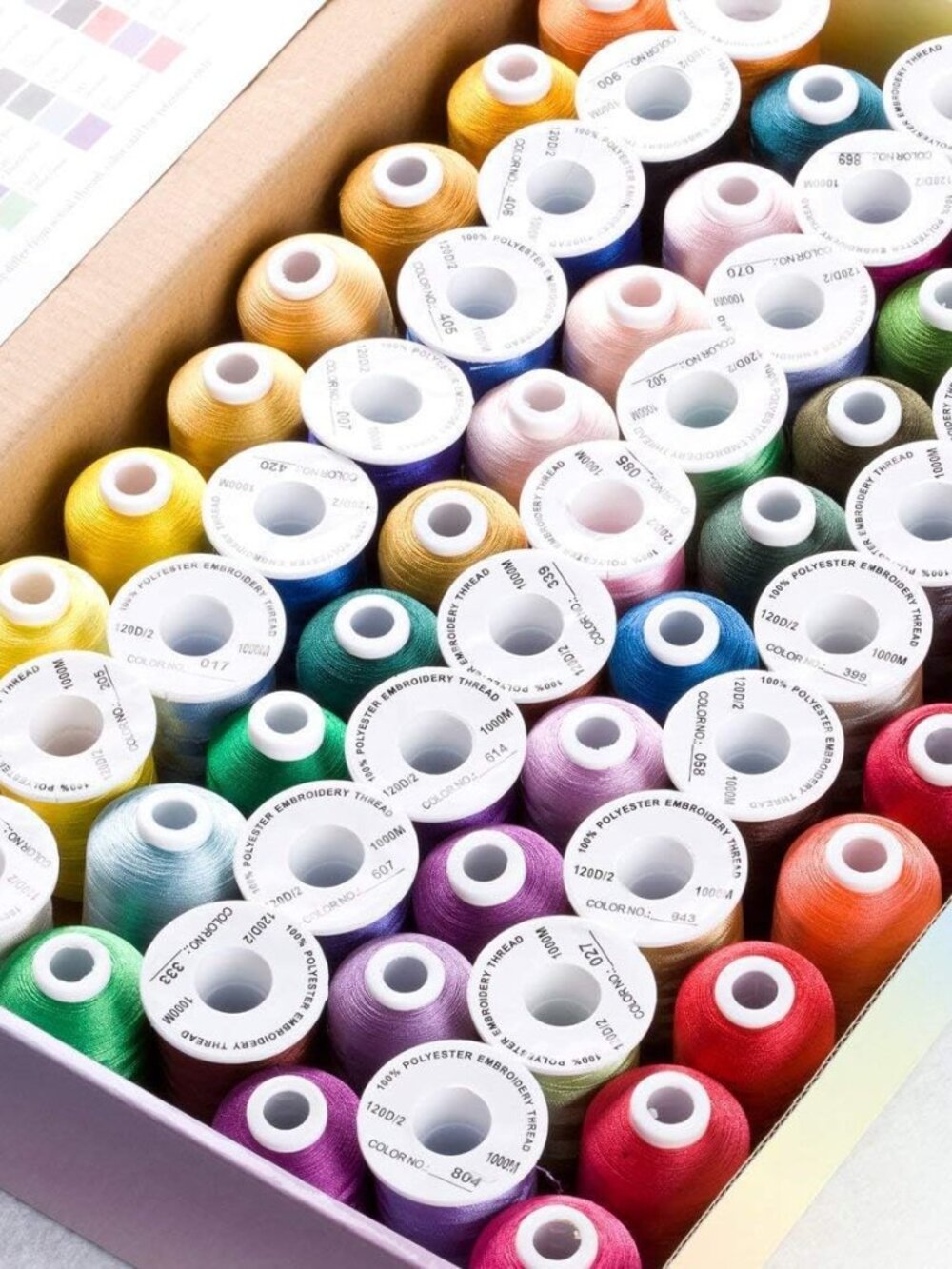 63 Colors Polyester Embroidery Machine Thread Kit - Picture 5 of 7